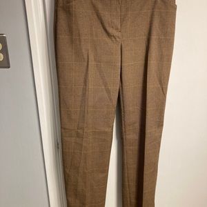 Brown plaid dress pants